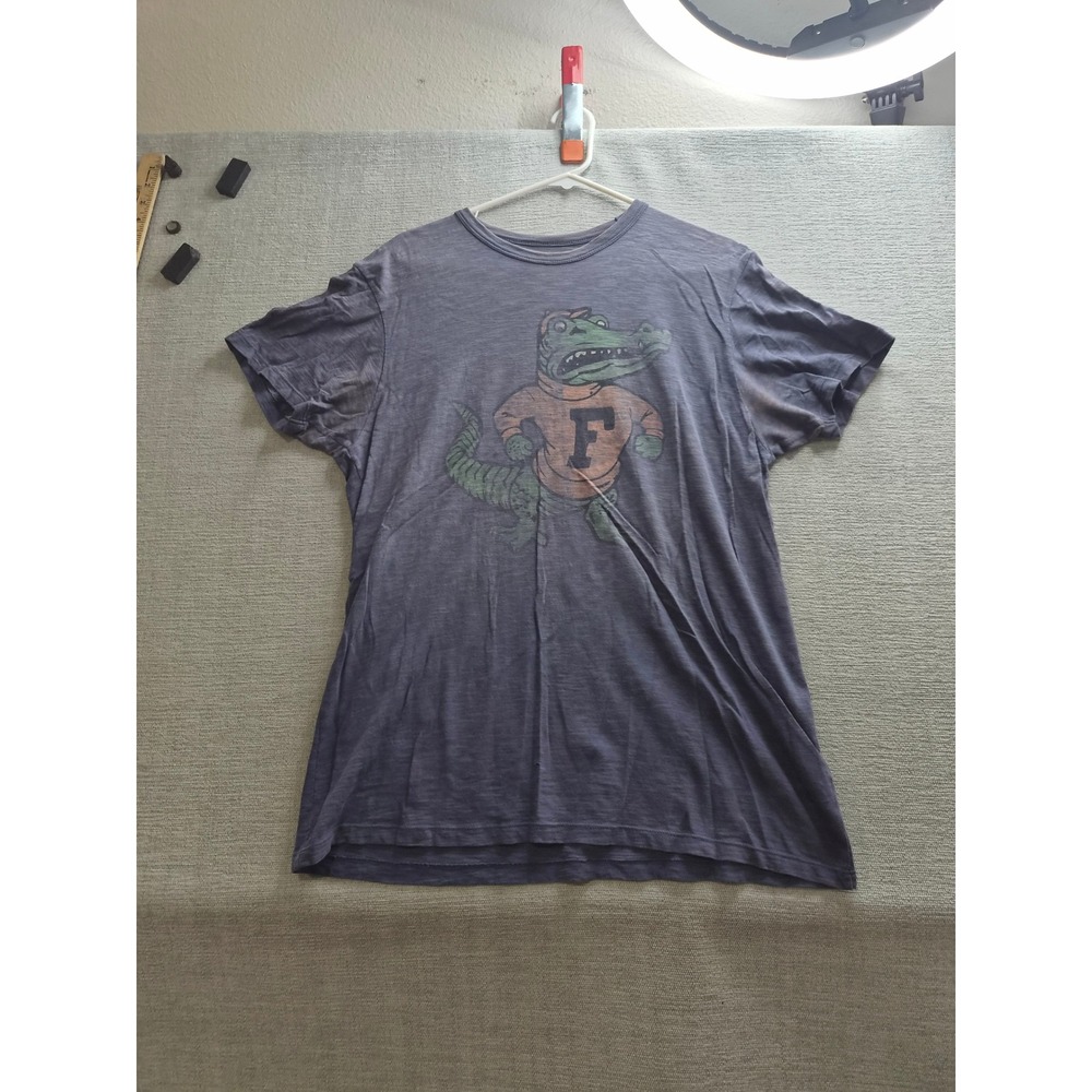 Florida Gators T-Shirt Womens S Navy Blue Banner 47 Football NCAA Albert Mascot